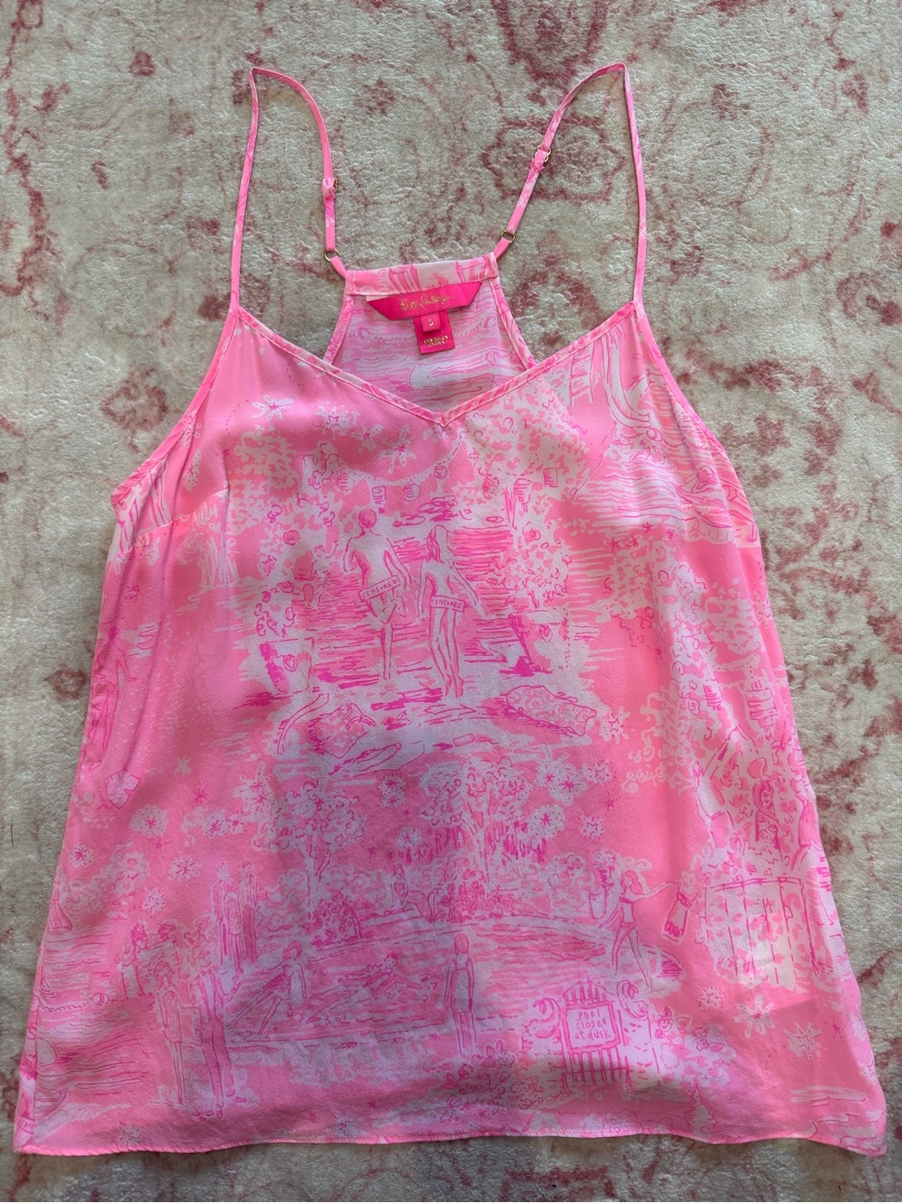 LILLY PULITZER POP UP SKINNY DIPPIN tank SMALL